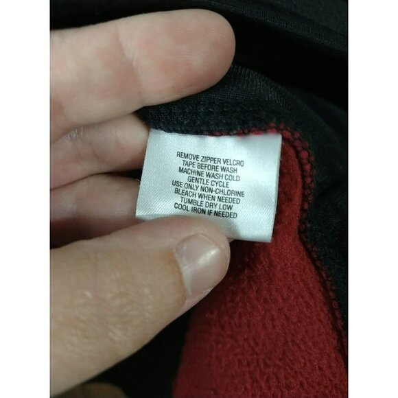 Athletic Red Black Full Zip Long Sleeve Fleece Jacket. Size S - Picture 12 of 13